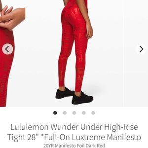 NWOT LULULEMON Wunder Under HighRise Manifesto ss6